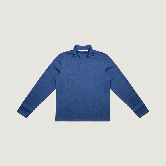 Jockey Other - Jockey Sporty Men's Blue Heathered Quarter Zip Pullover Long Sleeve Shirt‎ Small